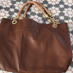 Tommy Hilfiger Brown Leather Shoulder Bag
